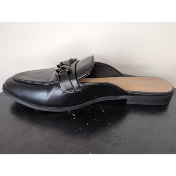Lane Bryant chunky black loafer style mules 10 - Picture 6 of 9